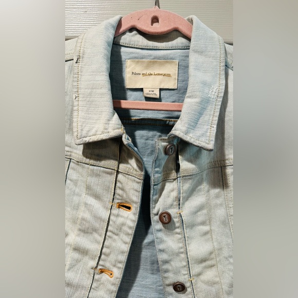 ANTHROPOLOGIE PILCRO & THE LETTER PRESS DENIM VEST LIGHT WASH SIZE M - Picture 5 of 8